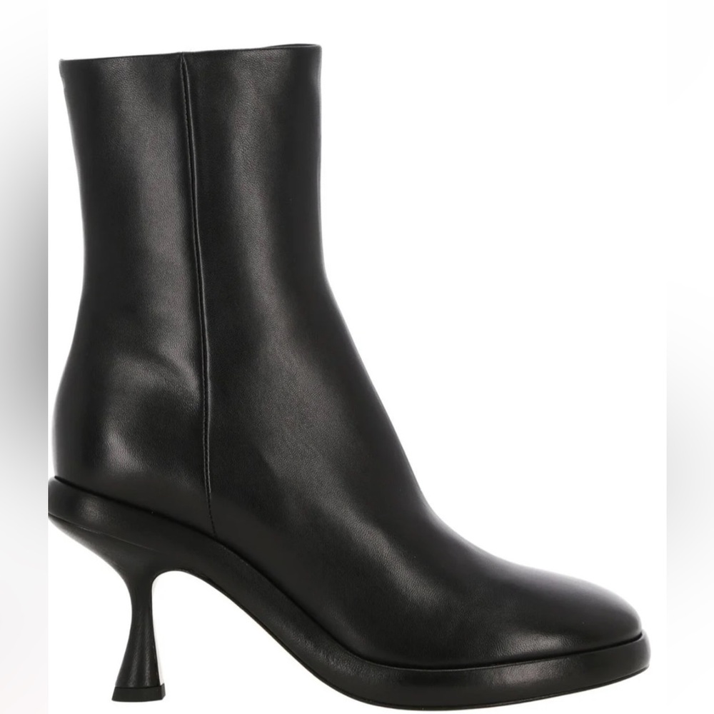 Wandler June round toe lambskin black ankle boots. Sz EU 38. Like new.See photos